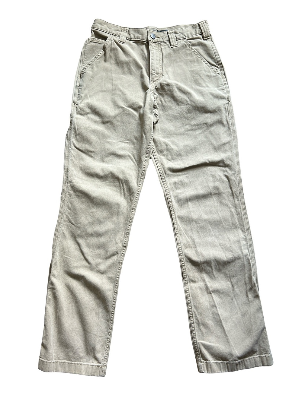 Carhartt Men's Khaki Straight-Leg Relaxed Fit Work Pants